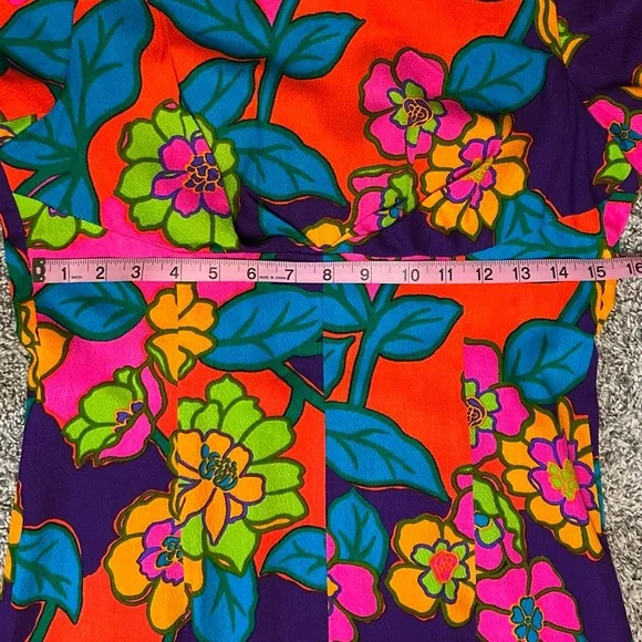 WALTAH CLARKE’S Vintage Hawaiian Shops Retro Groovy Multi Style 1035 Maxi Dress - Picture 9 of 13